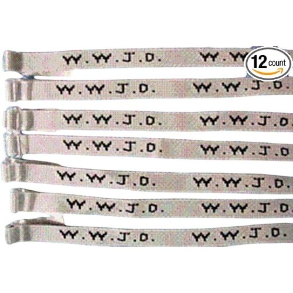 WWJD Inspirational Wristbands - 1 Dozen